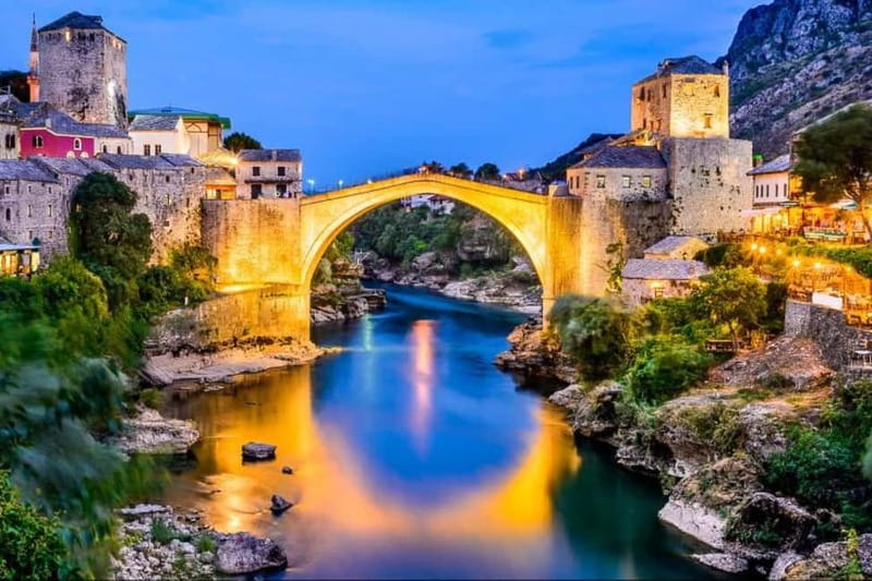 From Dubrovni:Mostar, Kravica Waterfalls, and Kajtaz Tour - Mostar: Stari Most, Old Town Walk, and a Guided 30 Minutes