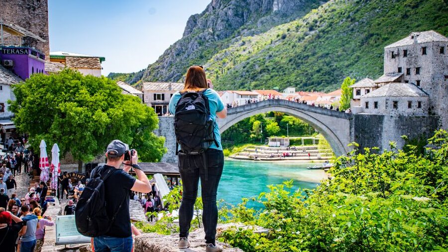 From Split and Trogir: Mostar Tour with Kravica Waterfalls - Počitelj stop for views, photos, and a quick reset