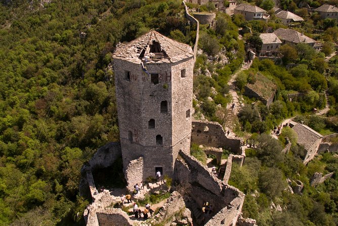Mostar,Kravica Waterfall,Blagaj,Počitelj - Day Tour from Sarajevo - Crooked Bridge and Koski-Mehmed Pasha Mosque: the Mostar texture stops