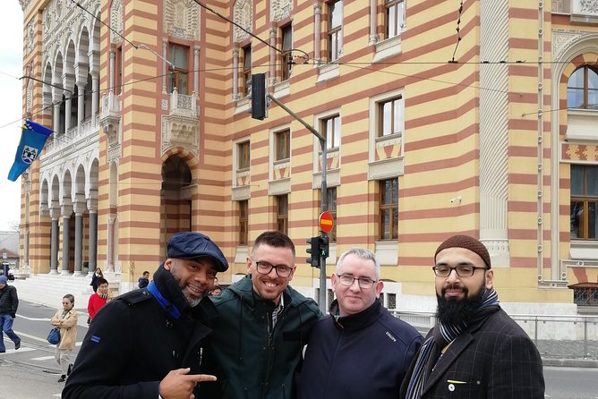 PROFESSIONAL SARAJEVO WALKING TOUR - With guide who guided STING! - Stop 6: Sarajevo City Hall, Inat Kuca, and the fortress-and-heritage viewpoint