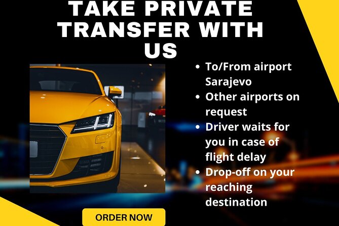 Sarajevo: Shuttle to/from Sarajevo Intl. Airport - At the Airport: Name Sign, Flight Monitoring, and Where You Actually Meet