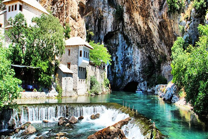 Sarajevo to/from Dubrovnik Transfer Tour via Mostar & Herzegovina - Blagaj tekija and Buna River lunch: calm, water, and cave time