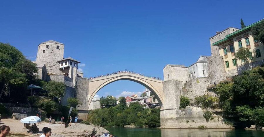 Split/Trogir: Mostar and Medjugorje Tour with Wine Tasting - Mostar: Old Bridge, bazaar streets, and museum entry
